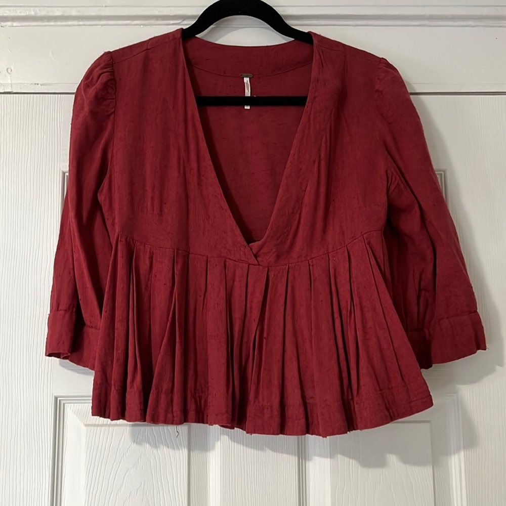 Free People textured blouse